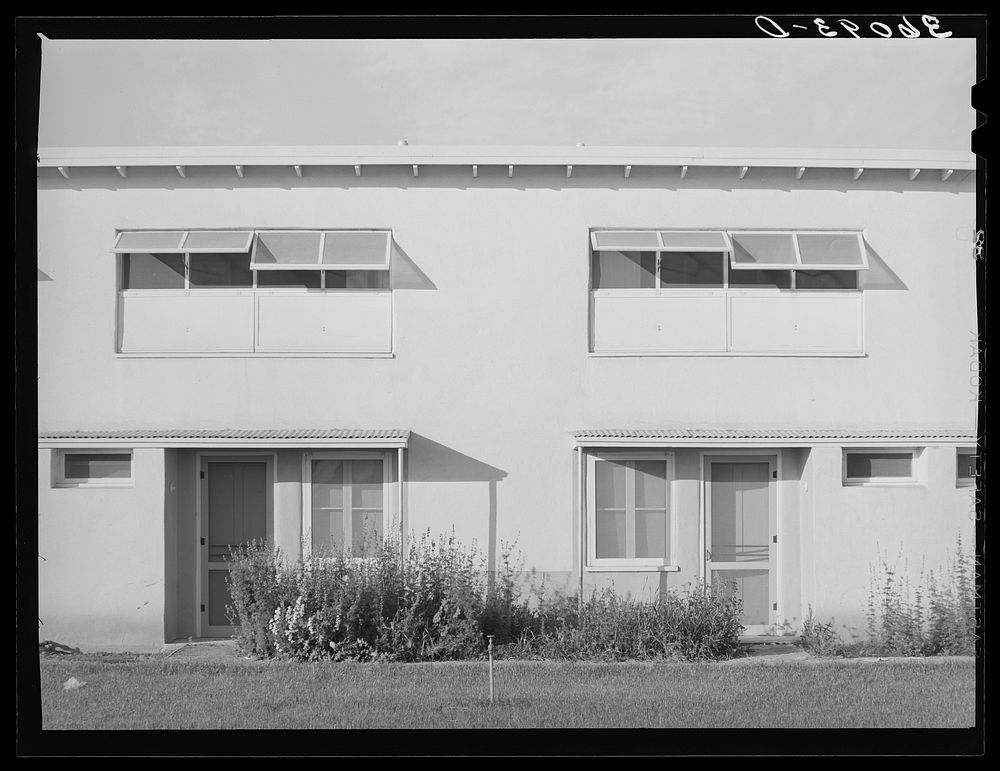 [Untitled photo, possibly related to: Apartment house at the Arizona part-time farms. Chandler Unit, Maricopa County…