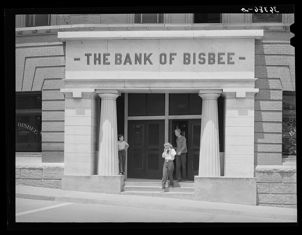 Bank. Bisbee, Arizona by Russell Lee