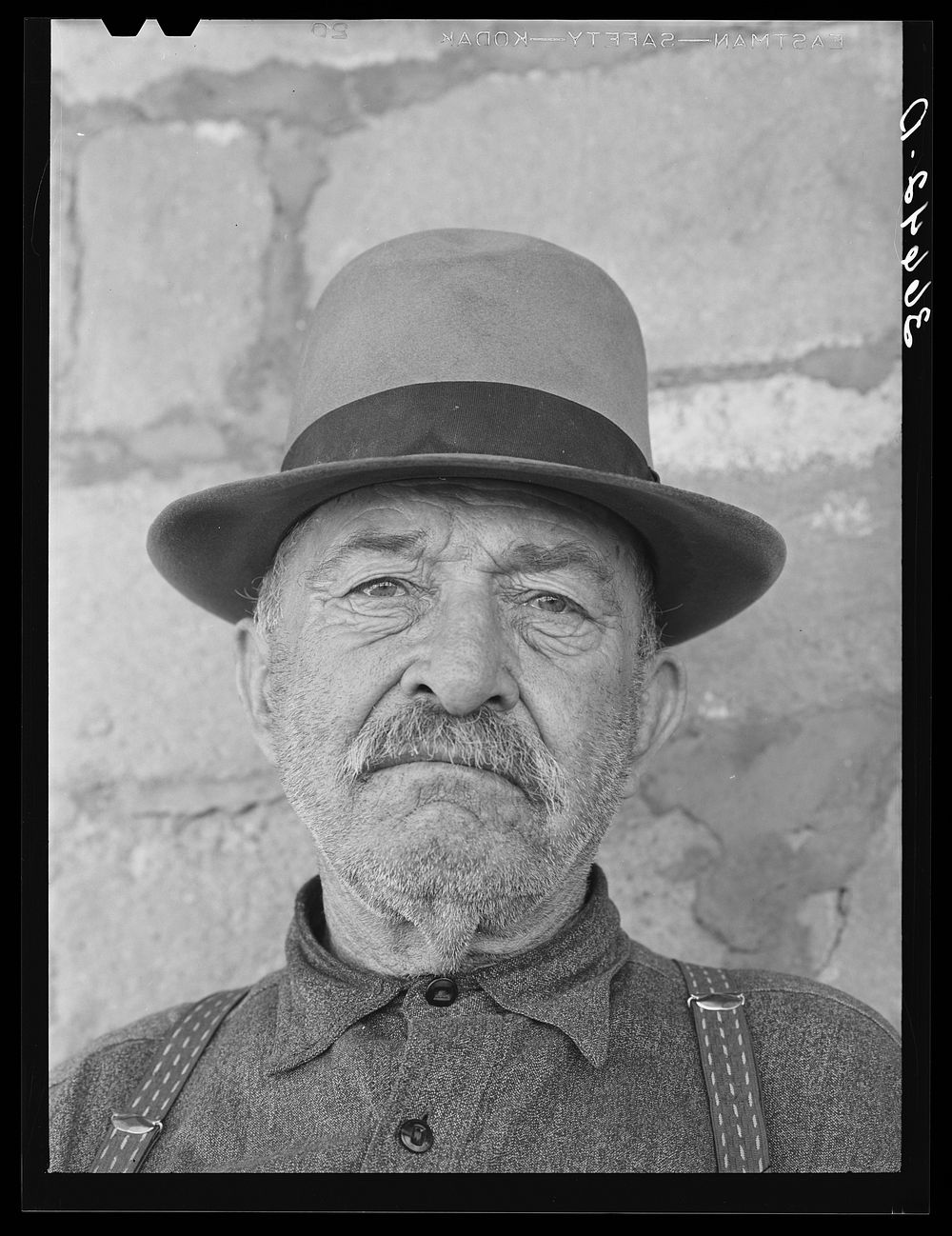 [Untitled photo, possibly related to: Uncle Bill, old character living at Reserve, New Mexico. He was once a cowboy rancher.…