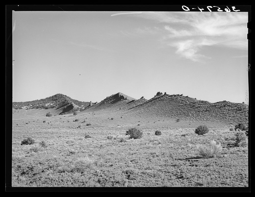 [Untitled photo, possibly related to: Dike near Pie Town, New Mexico] by Russell Lee