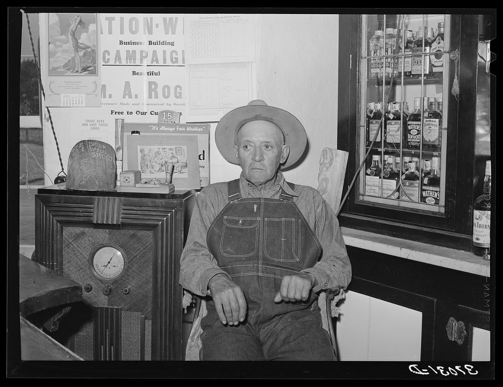 Owner of liquor store. Costilla, New Mexico by Russell Lee