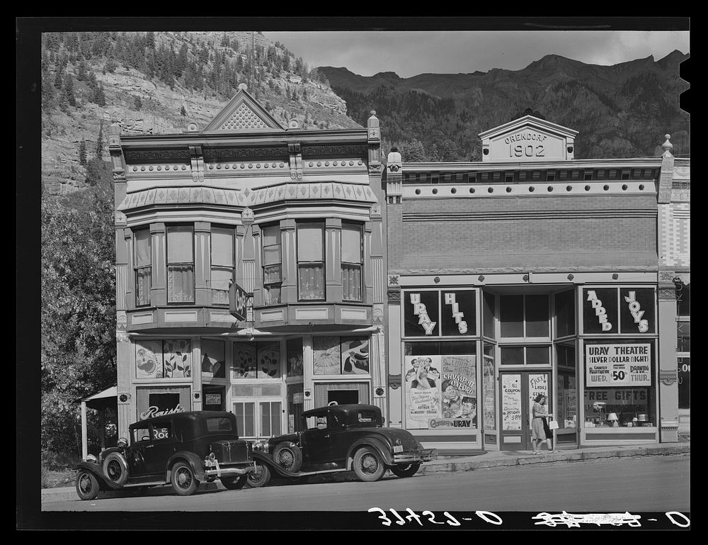 [Untitled photo, possibly related to: Store building. Ouray is the center of a gold mining region and is developing as a…