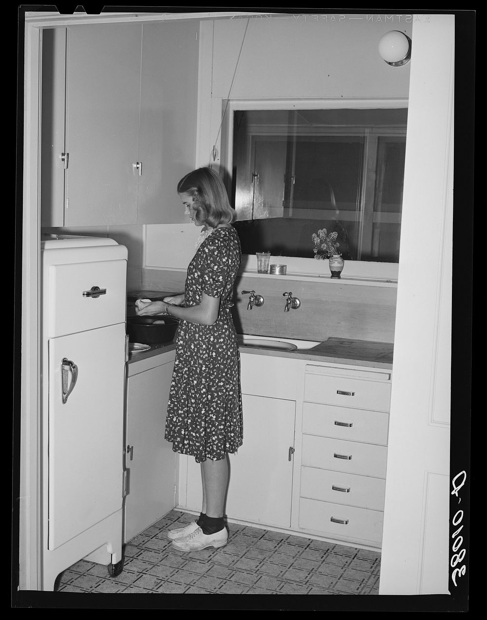 Corner of kitchen in house at Mineral King cooperative farm. Kern County, California by Russell Lee
