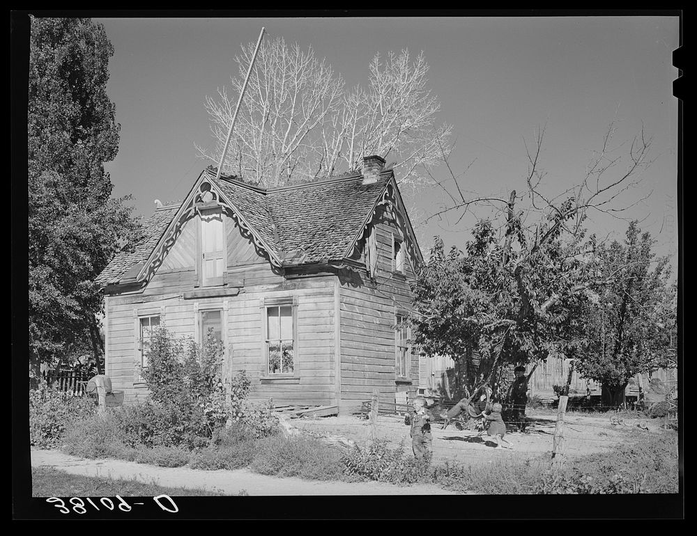 [Untitled photo, possibly related to: Old Mormon house at Tropic, Utah] by Russell Lee