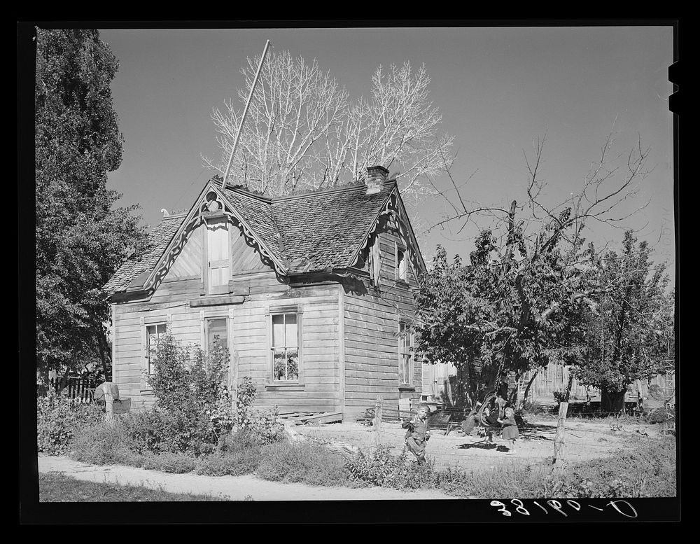 Old Mormon house at Tropic, Utah by Russell Lee