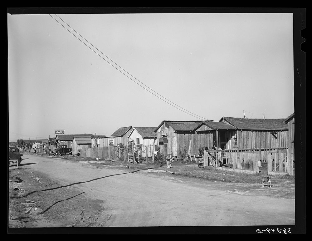 Street of Mexican houses. Corpus Christi, Texas by Russell Lee
