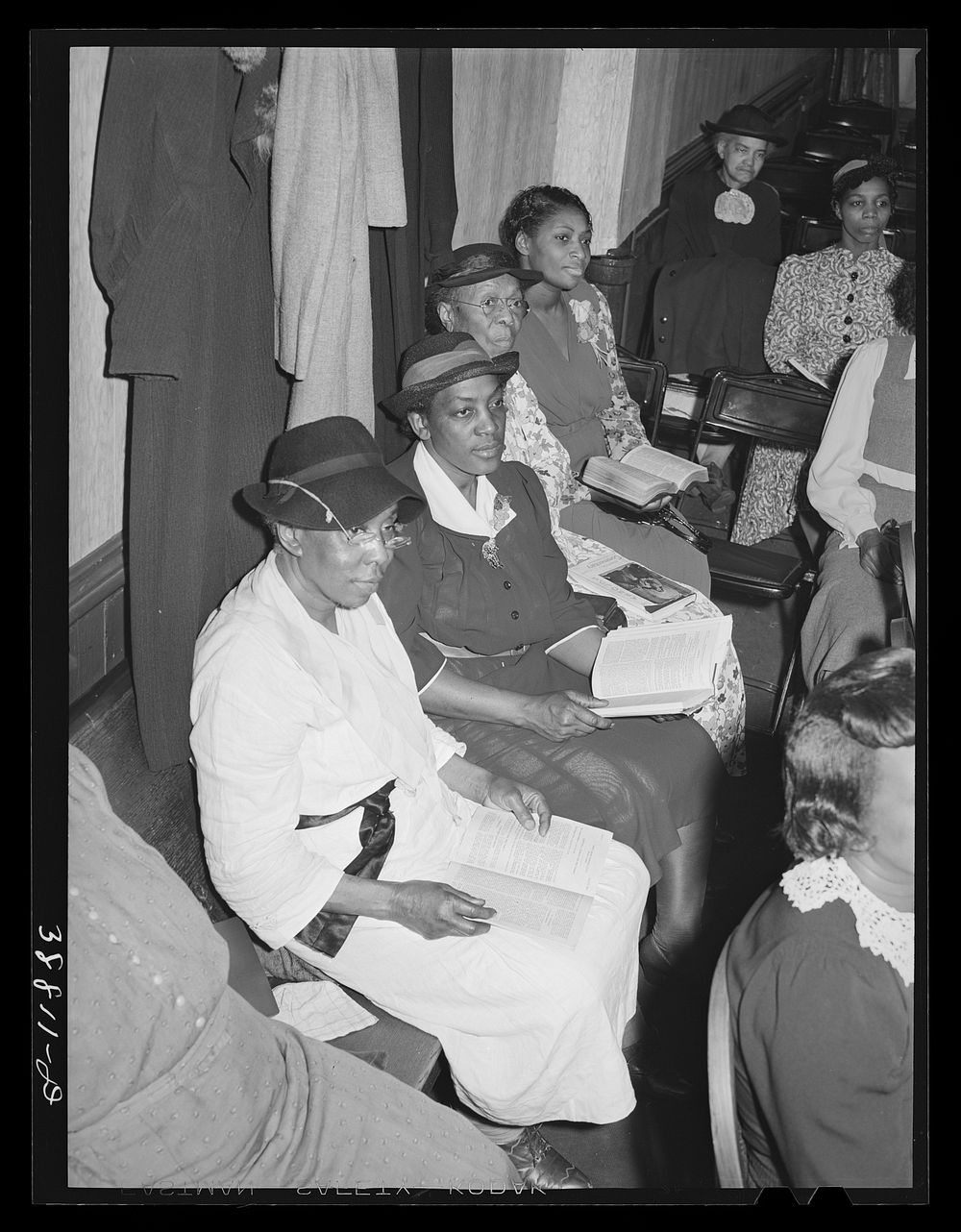 Members of the congregation of the "storefront" Baptist church. Chicago, Illinois by Russell Lee