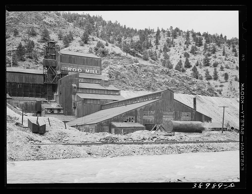 Remains of gold mill. Idaho Springs, Colorado by Russell Lee