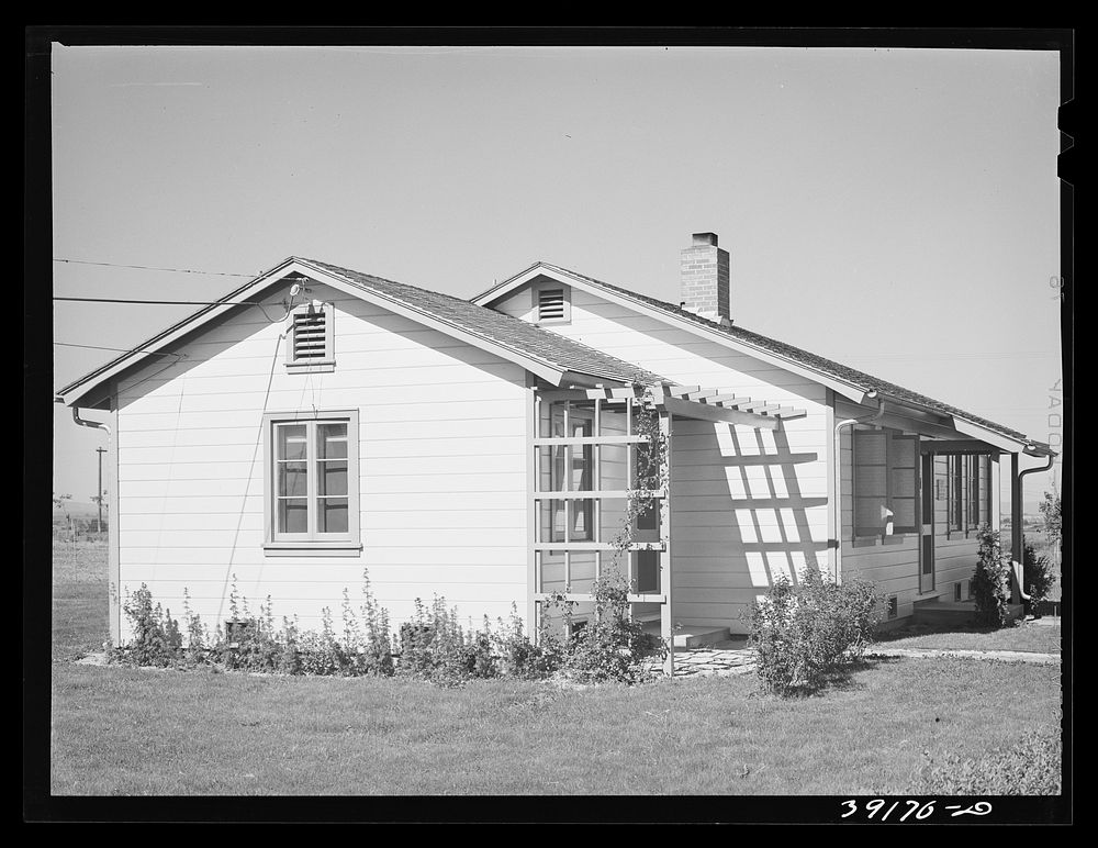 Clinic building at the FSA (Farm Security Administration) camp for farm workers. Caldwell, Idaho by Russell Lee