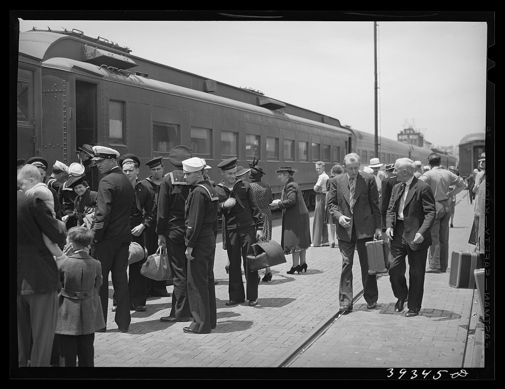 These four photographs were taken at the railroad station when a noon train came in. All trains coming into San Diego are…
