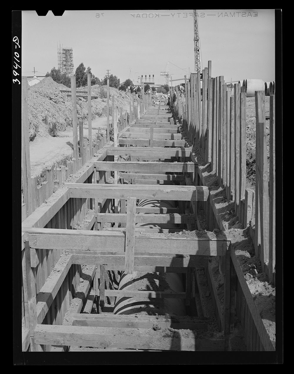 [Untitled photo, possibly related to: Construction work of the sewage disposal plant and sewer lines leading to it. About…