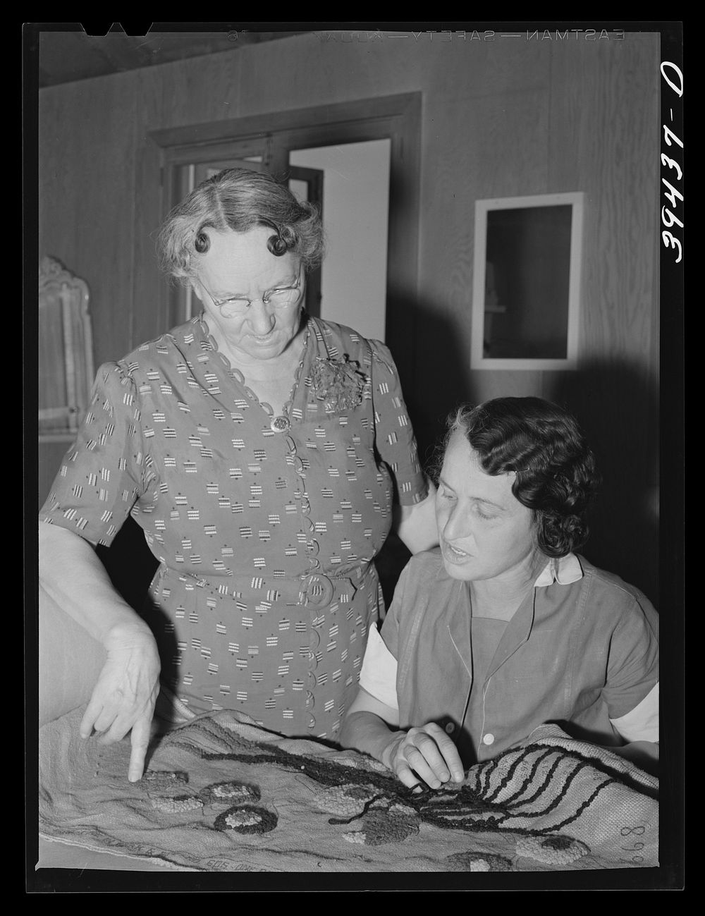 In the sewing class at the FSA (Farm Security Administration) labor camp. Caldwell, Idaho. This is a WPA (Work Projects…