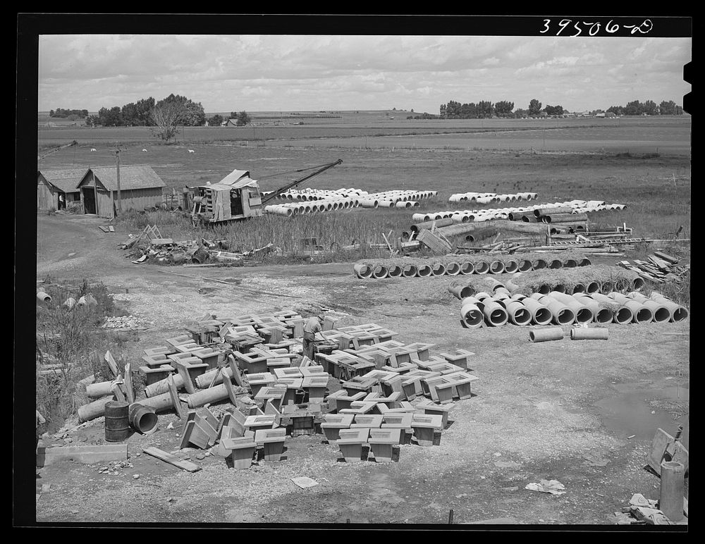 Irrigation tile. Canyon County, Idaho by Russell Lee