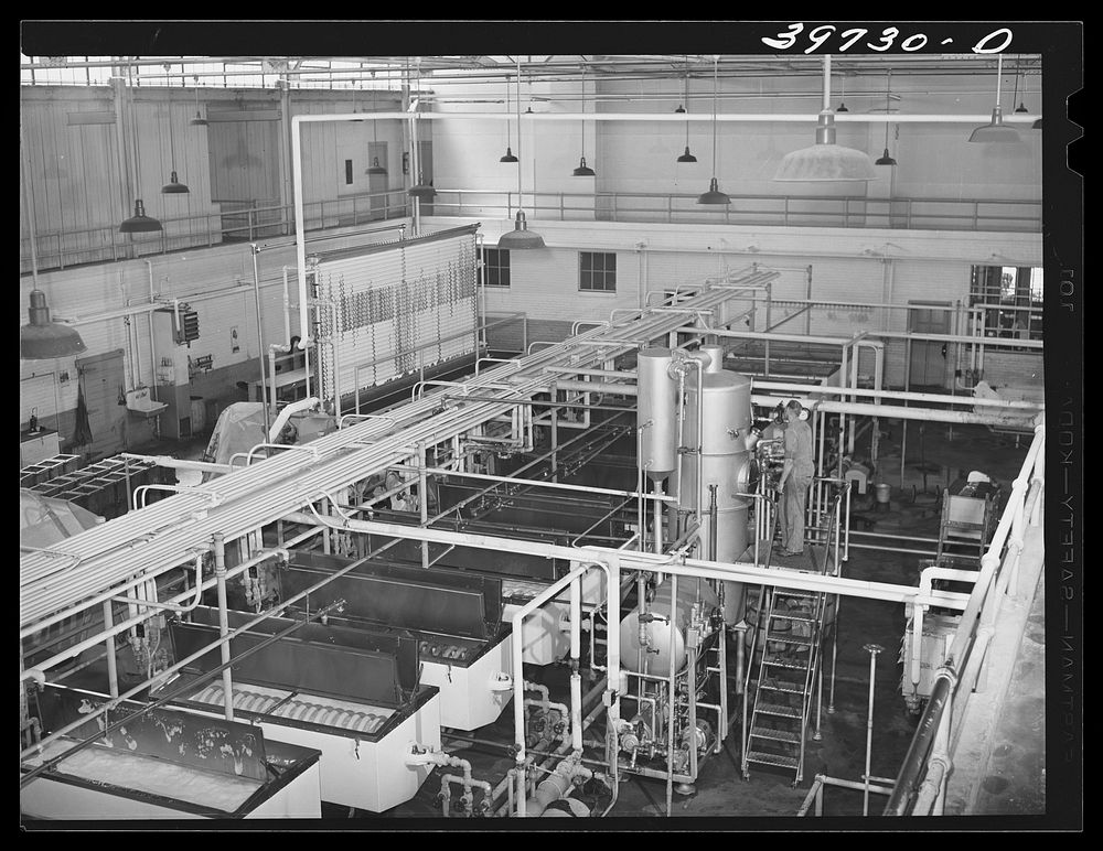 Pasteurizing equipment at the Dairymen's Cooperative Creamery. Caldwell, Canyon County, Idaho by Russell Lee