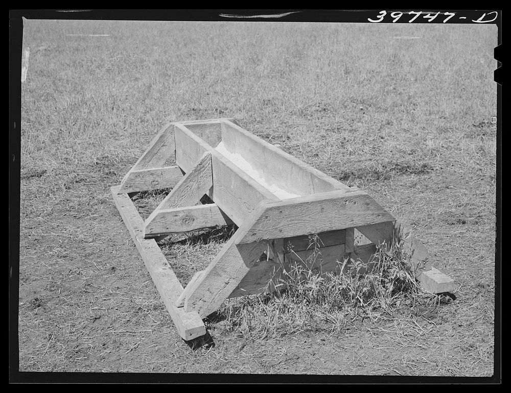 Salt trough. Cruzen Ranch, Valley County, Idaho. This trough can be lashed to horse and dragged to other locations. Notice…