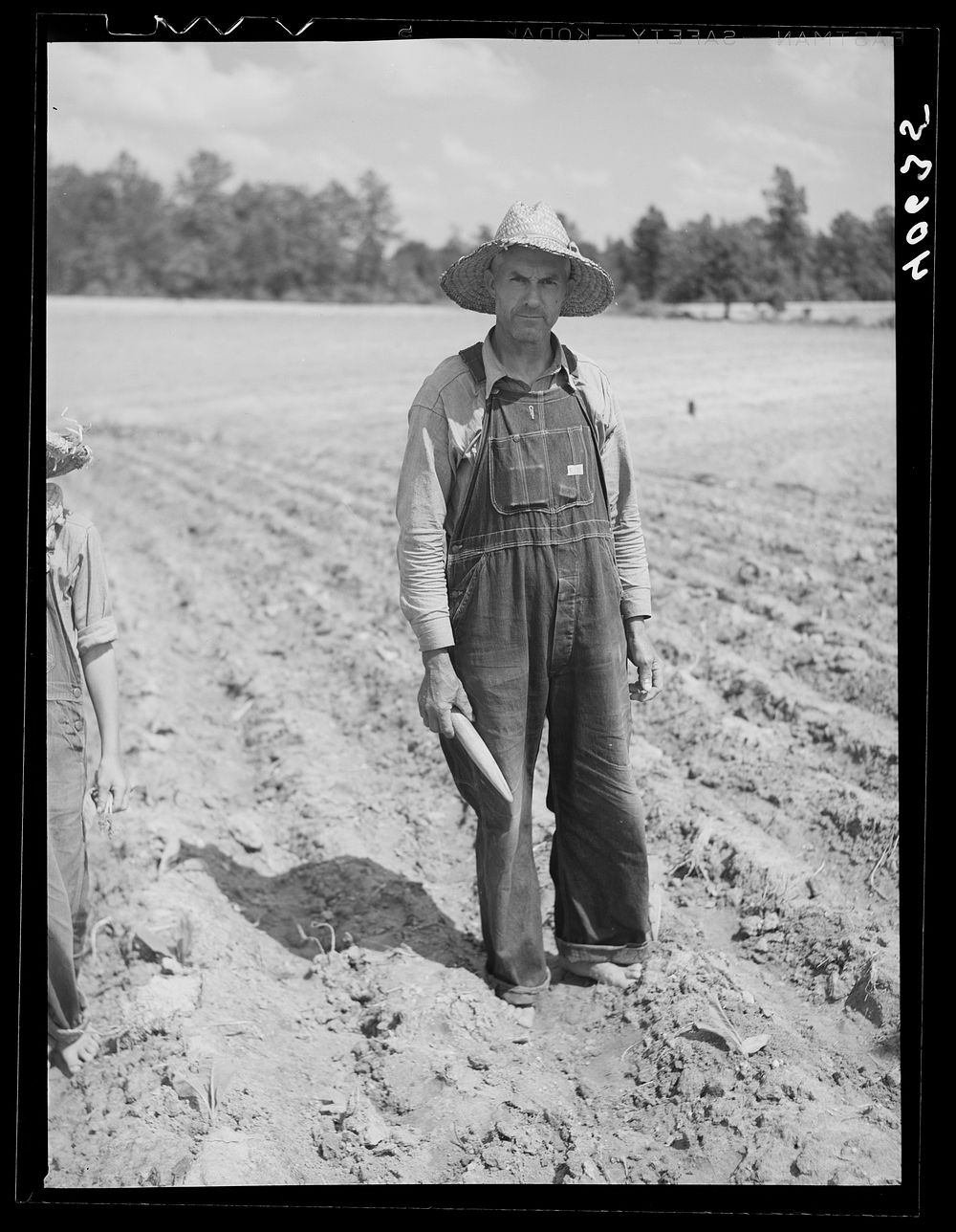 Mr. Rigsbee, owner of a forty acre farm, 1.1 acres of which is in tobacco.  Near Farrington, Chatham County, North Carolina.…