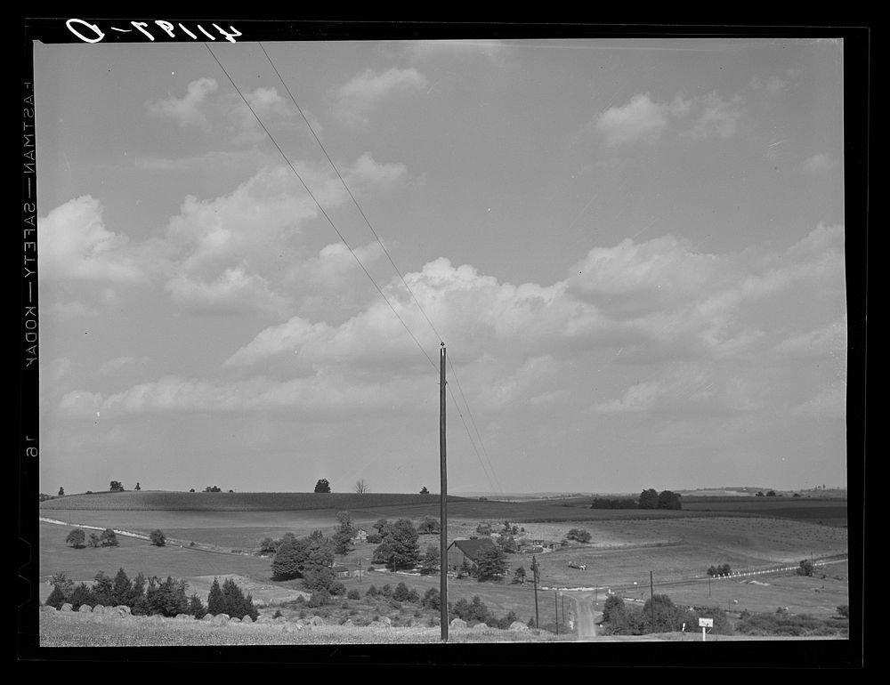 [Untitled photo, possibly related to: Farm landscape near Falls Creek, Pennsylvania]. Sourced from the Library of Congress.