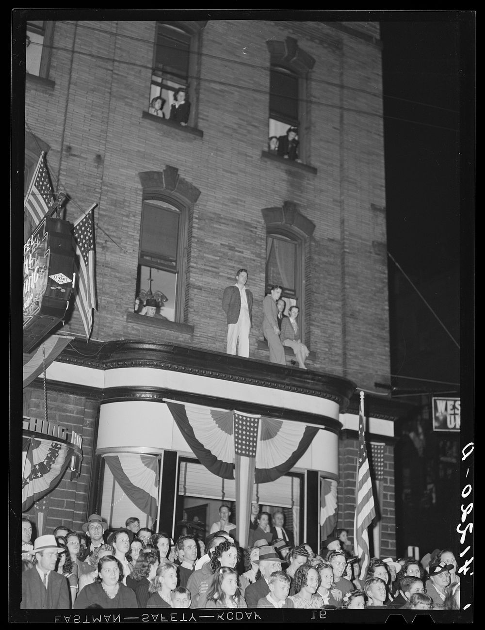Spectators at labor day parade in Du Bois, Pennsylvania. Sourced from the Library of Congress.