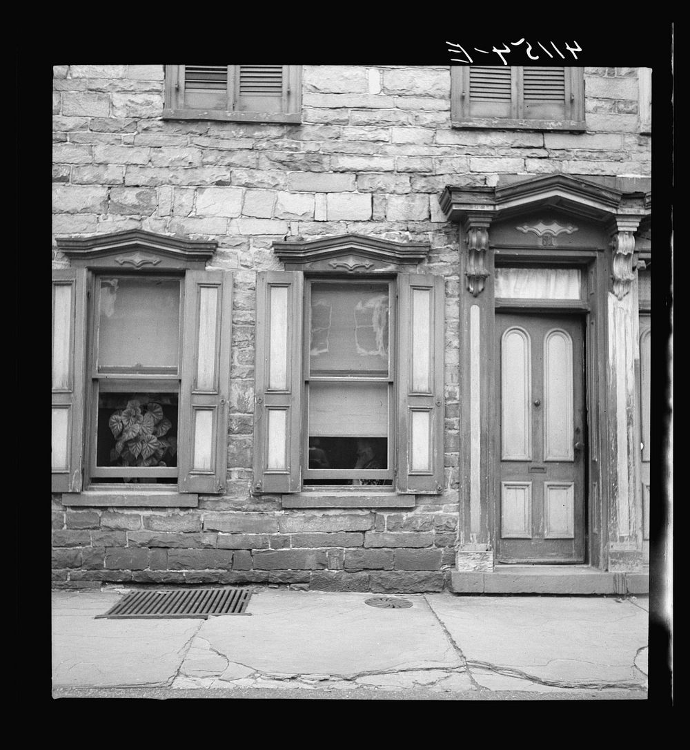 [Untitled photo, possibly related to: Old house on Race Street in Mauch Chunk, Pennsylvania]. Sourced from the Library of…