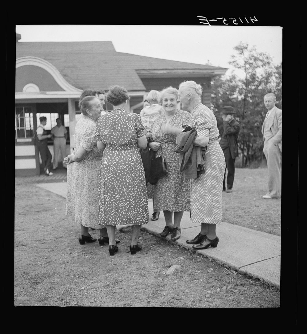 Members of the Strohl family at a family reunion in Flagstaff Park near Mauch Chunk, Pennsylvania. Sourced from the Library…