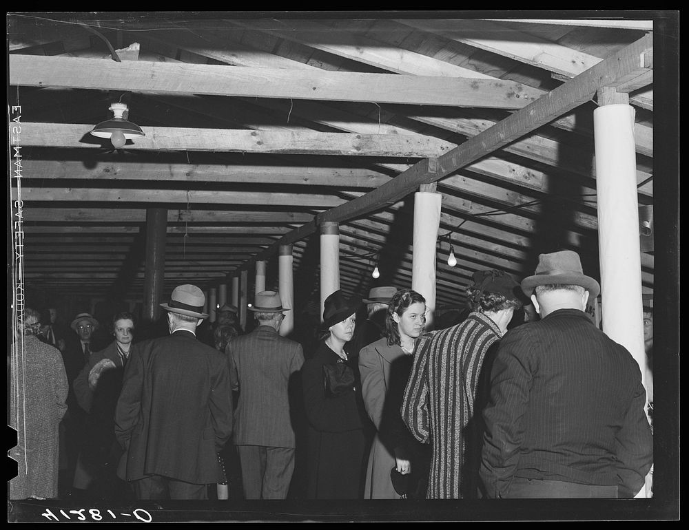 [Untitled photo, possibly related to: Customers at Tri-County Farmers Co-op Market at Du Bois, Pennsylvania]. Sourced from…