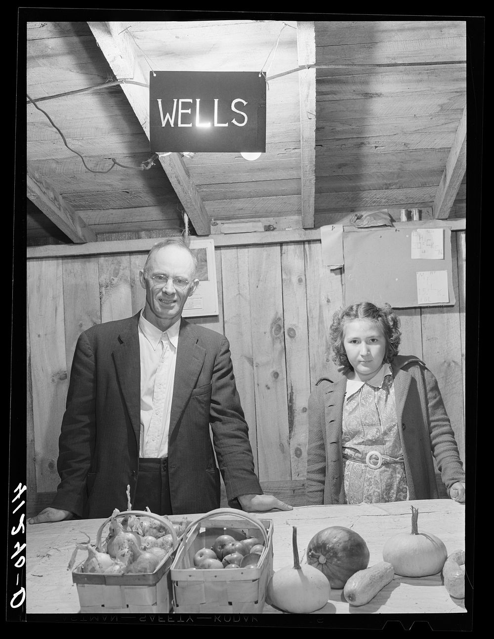 Mr. Wells, members of board of Directors of Tri-County Farmers Co-op Market at Du Bois, Pennsylvania, and his daughter at…