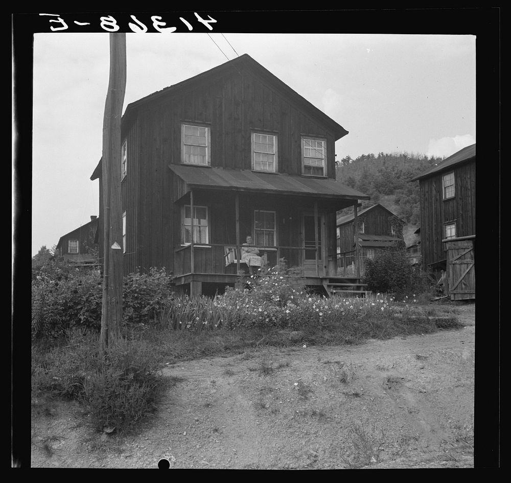 [Untitled photo, possibly related to: Characteristic  houses with white windows in Force, Pennsylvania]. Sourced from the…