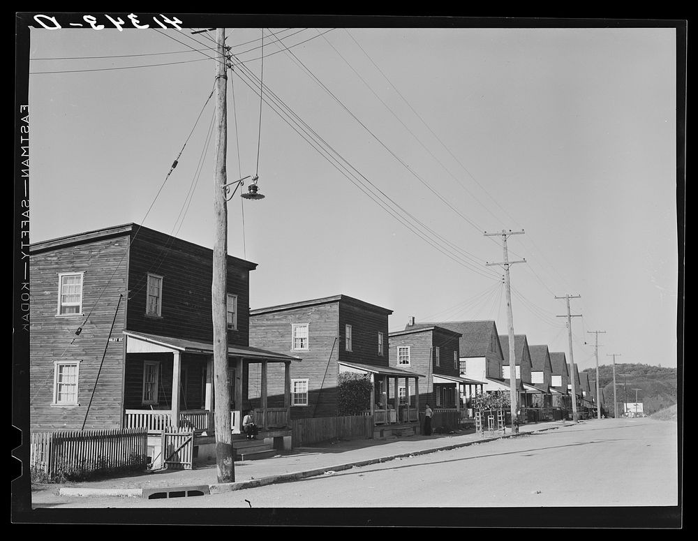 [Untitled photo, possibly related to: Row of workers' houses in Lansford, Pennsylvania]. Sourced from the Library of…