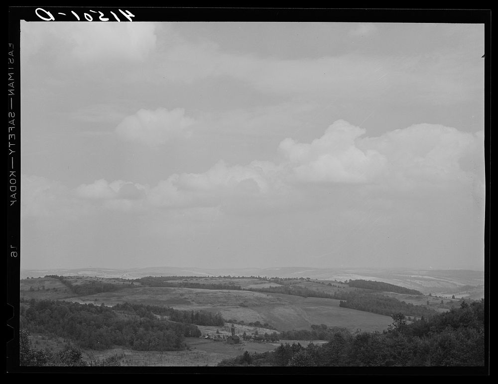 Landscape showing terrain of Sugar Hill area near Townsend, New York. Sourced from the Library of Congress.