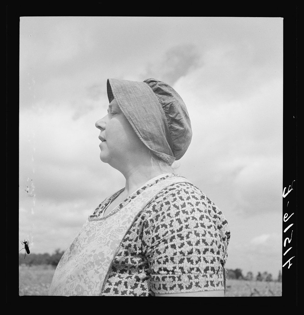 Farm woman was working in fields along Route 79, just outside Ithaca, New York. Sourced from the Library of Congress.