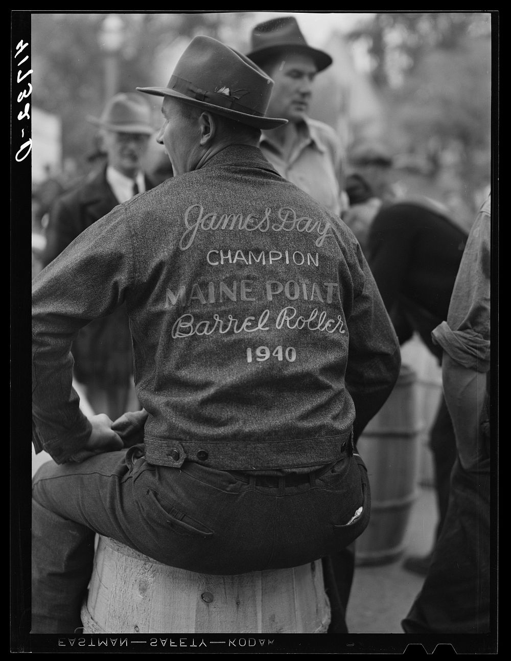 James Day, ace barrel roller and idol of Aroostook boys. He lost in the contest. Presque Isle, Maine. Sourced from the…