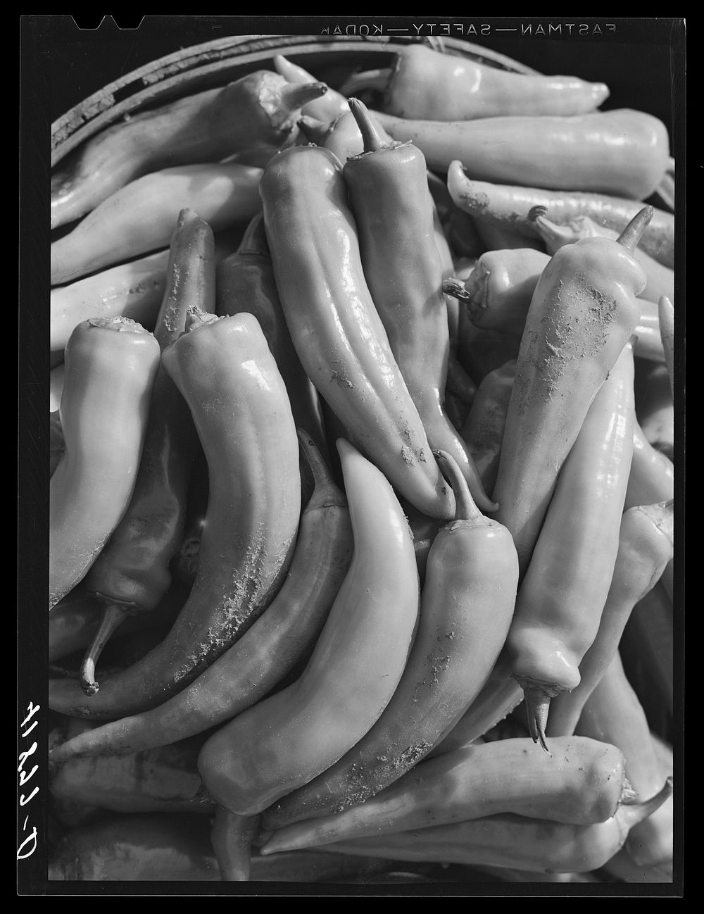 "Hungarian yellow wax peppers" grown on the farm of Patrick Marino. Devon, Connecticut. Sourced from the Library of Congress.