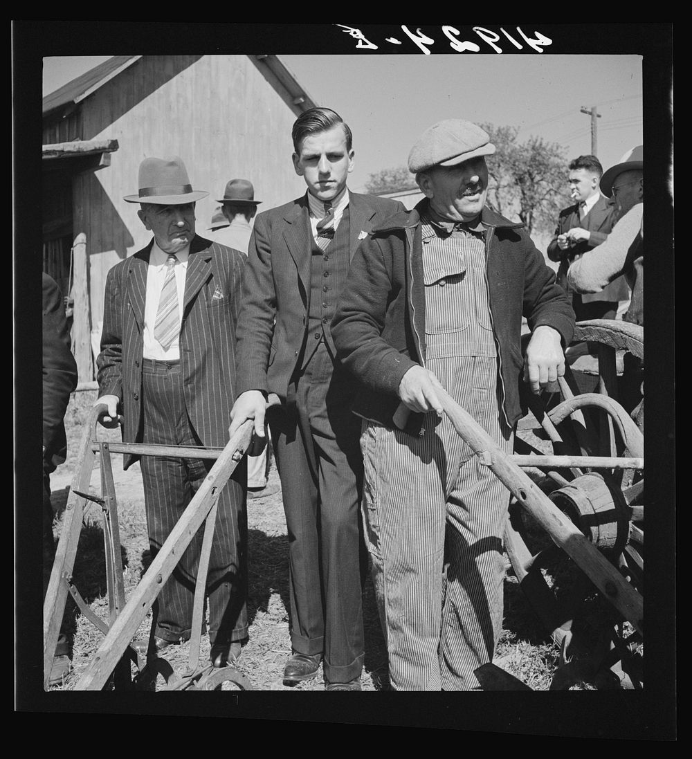 [Untitled photo, possibly related to: Mr. E.S. Beardsley, a typical New England auctioneer. A great talker, he is also…