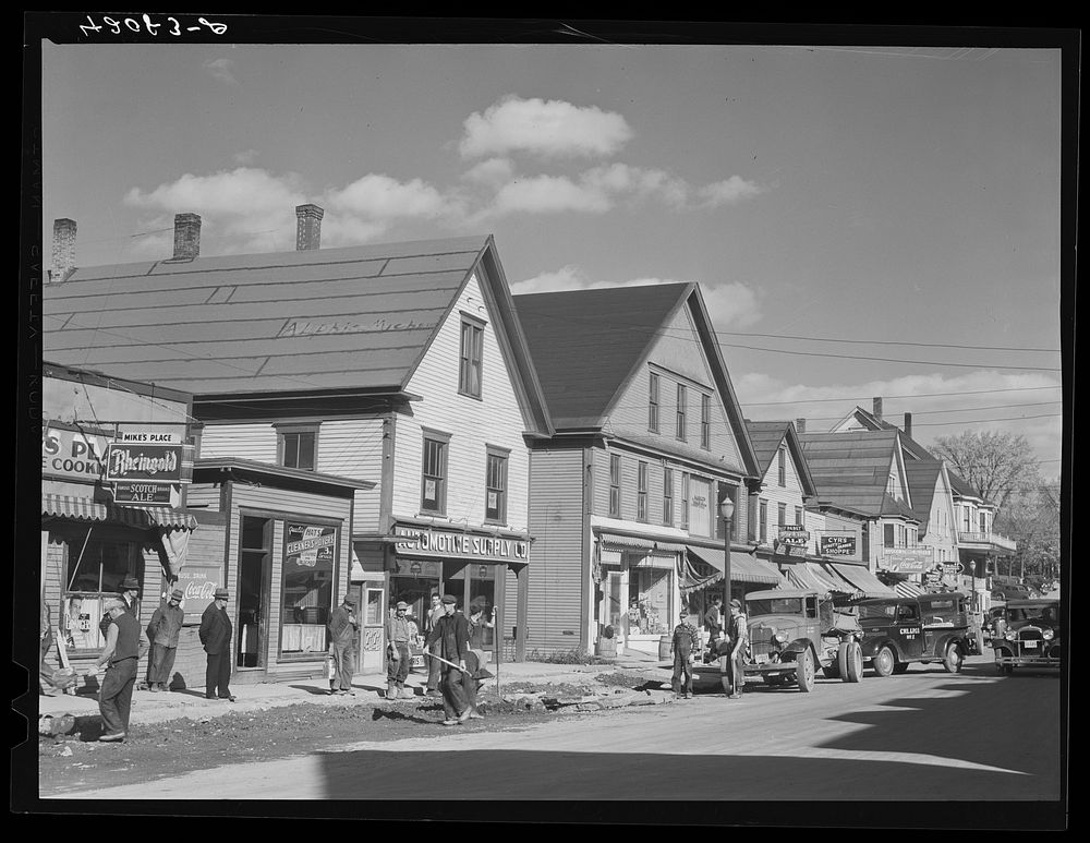Main street in Caribou, Maine. Sourced from the Library of Congress.