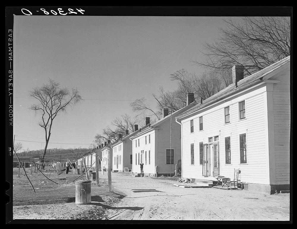 Company houses in Baltic, Connecticut. Sourced from the Library of Congress.