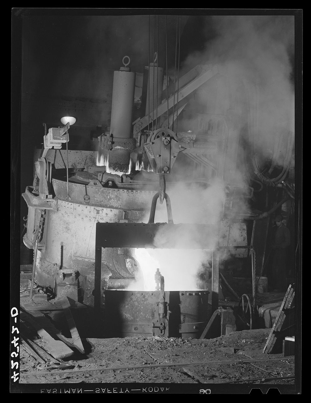 The electric furnace at the Farrell-Birmingham Corporation. Ansonia, Connecticut. Sourced from the Library of Congress.