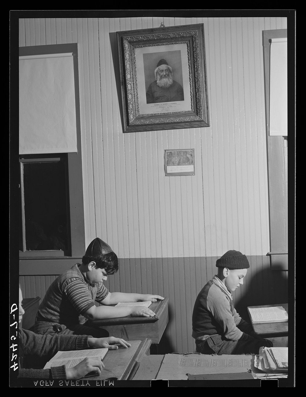 In a Hebrew school. Colchester, Connecticut. Sourced from the Library of Congress.