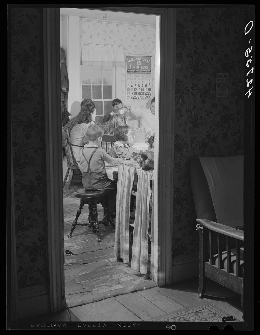 At the Crouch family Thanksgiving Day dinner. Ledyard, Connecticut. Sourced from the Library of Congress.