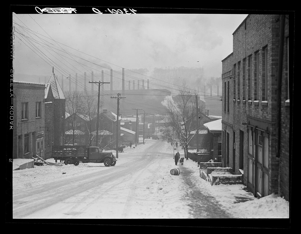 [Untitled photo, possibly related to: Street in the mill town of Midland, Pennsylvania]. Sourced from the Library of…