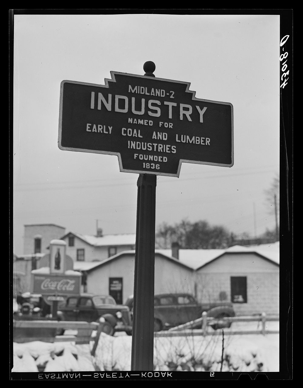 Signpost at Industry, Pennsylvania. Sourced from the Library of Congress.