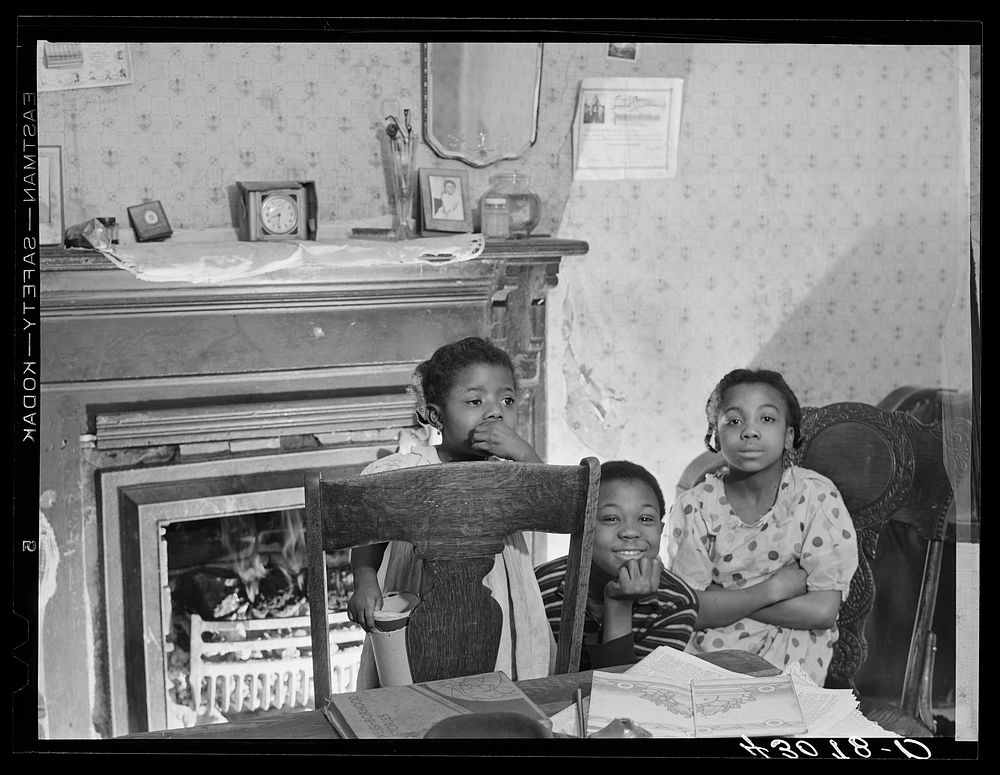 Children of Mr. W. Jones, living in a substandard house in Rochester, Pennsylvania. Sourced from the Library of Congress.