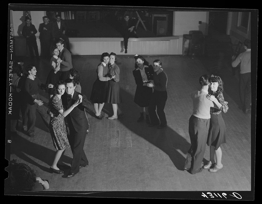 Friday night dance at the Democratic Club. Aliquippa, Pennsylvania. Sourced from the Library of Congress.