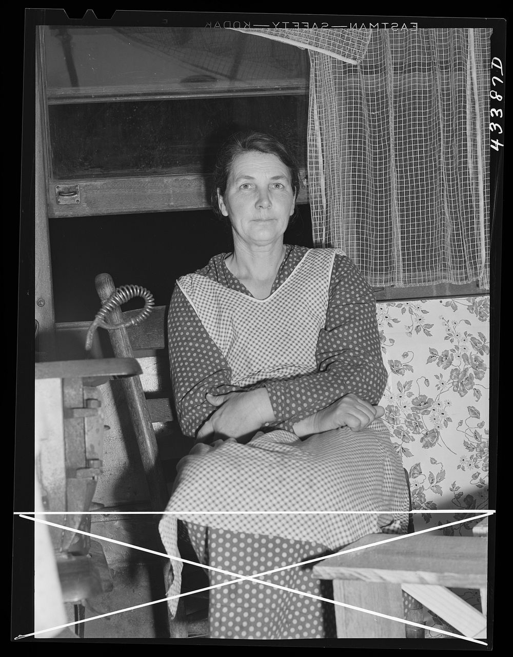 Wife of a construction worker. They live in a converted trolley car near Fort Bragg, North Carolina. Sourced from the…