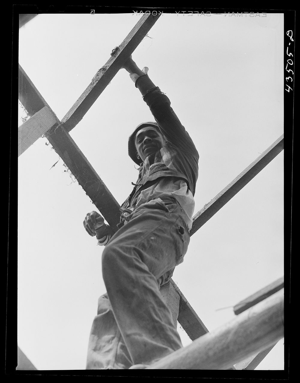 [Untitled photo, possibly related to: Tearing down a house to be moved out of the Santee Cooper basin near Bonneau, South…