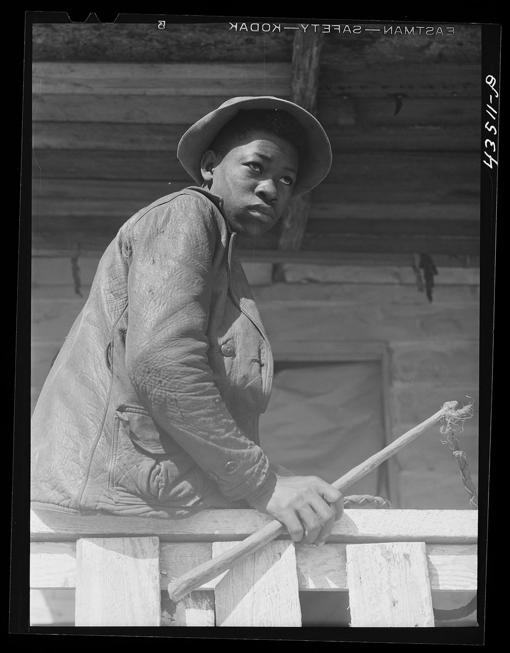 [Untitled photo, possibly related to: Young , member of a family who had moved out of the Santee-Cooper Basin. Near Bonneau…