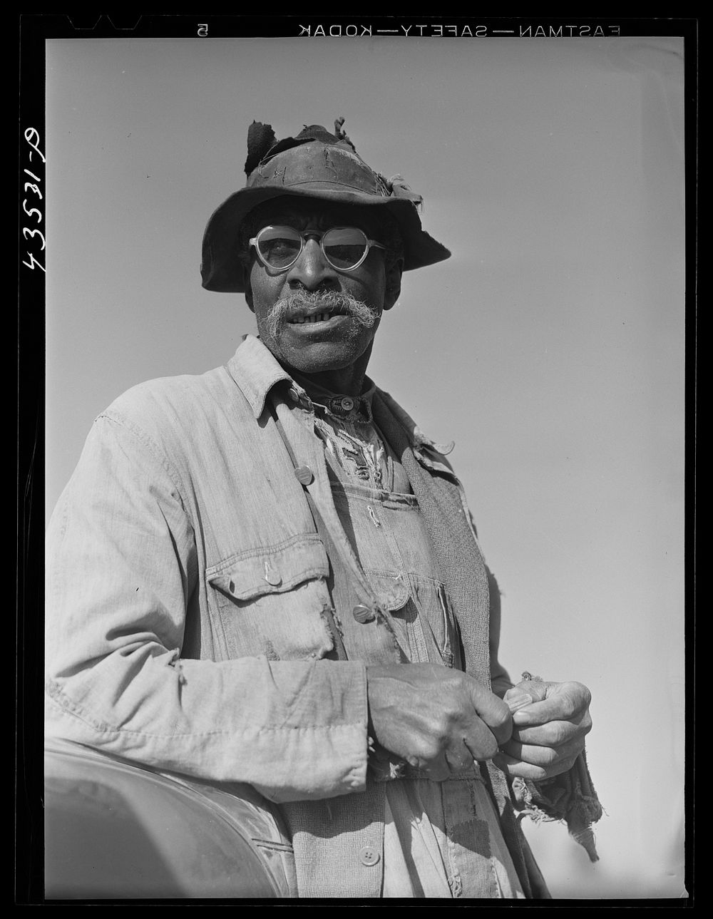 Mr. L. A. Anderson, one of the small  landowners who have had to move out of the Camp Croft area. Near Spartanburg, South…