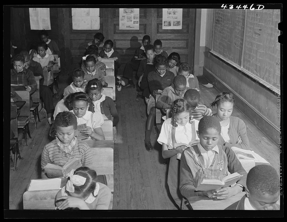 [Untitled photo, possibly related to: Schools in Fayetteville were crowded as a result of the enlarging of Fort Bragg, North…