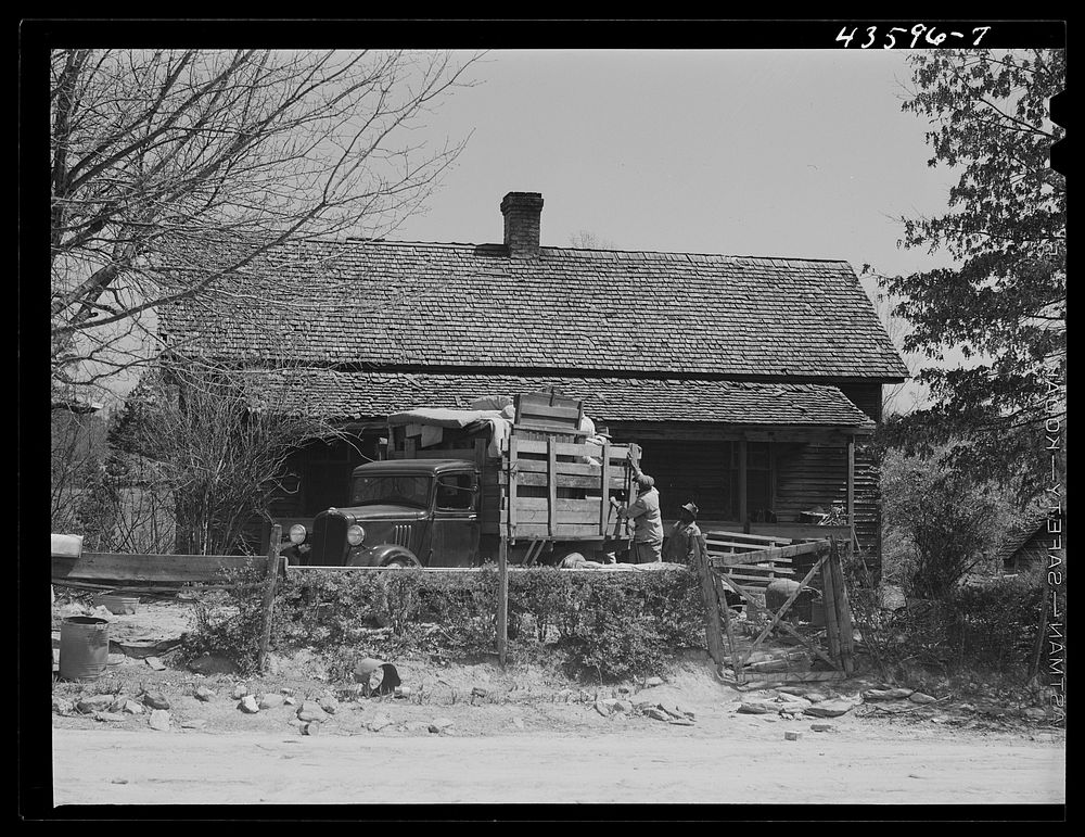 [Untitled photo, possibly related to:  family moving out of the Camp Croft area. Near Whitestone, South Carolina]. Sourced…