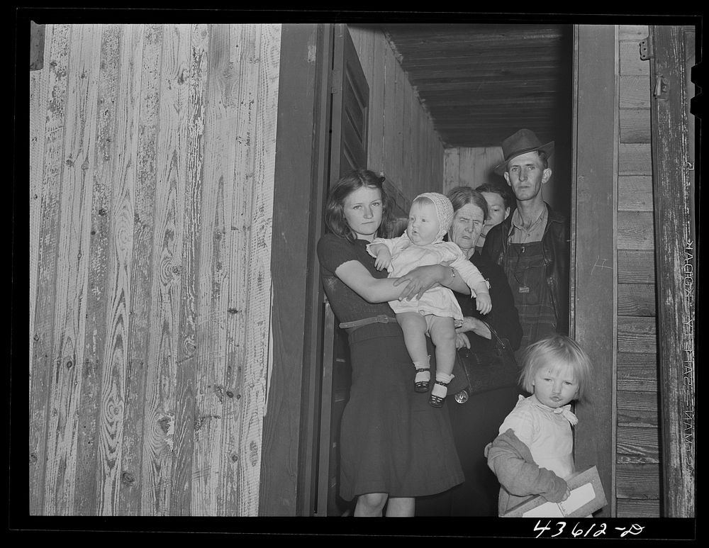 [Untitled photo, possibly related to: Relatives of the aged Harvey sisters who have come to help them move out of their home…