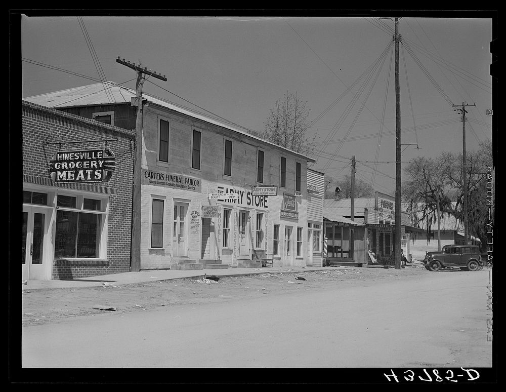 Main street in Hinesville, Georgia. Sourced from the Library of Congress.